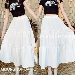 🔥aimorn_shop🔥กระโปรงระบาย ฟรุ้งฟริ้งแต่งลูกไม้💚💚💚💚แบบคุณหนูคุณใจ แมทช์ง่าย