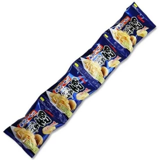 [ยกแถว 4 ซอง] Calbee Kataage Potato Chips คาลบี้ มันฝรั่งทอดกรอบ สาหร่ายทะเลและโบนิโตอูมามิ มันฝรั่ง (สีน้ำเงินแถว4)