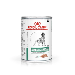 (6 กป.) Royal canin Diabetic can dog (410g/กป.) อาหารกระป๋องสำหรับสุนัขโรคเบาหวาน (Exp.01/2027)