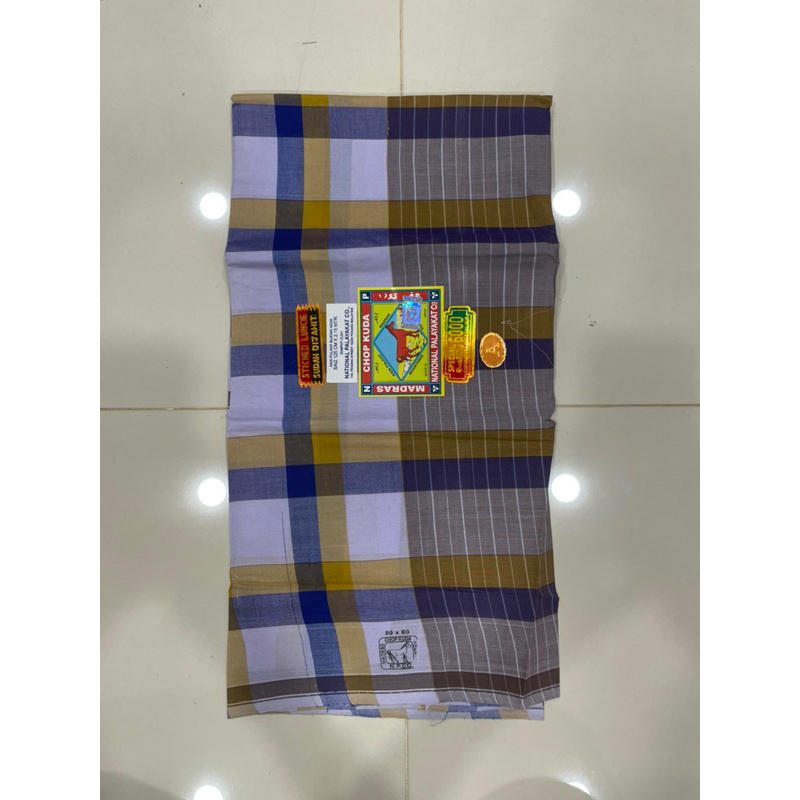 ผ้าโสร่งผู้ชาย ตราม้า6000 เกรดA เนื้อผ้าดี ไม่ลื่น ซับน้ำ เย็บแล้ว