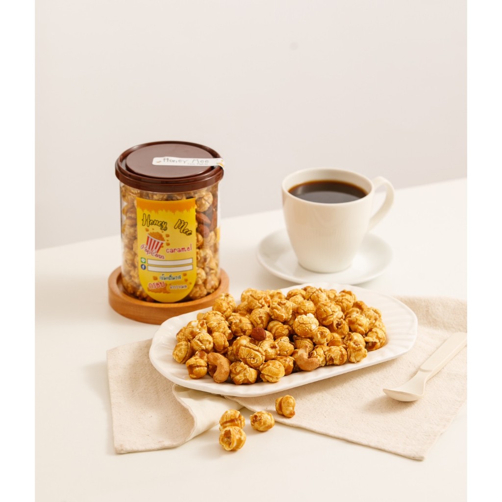 (ป็อบคอร์นคาราเมล) คอนเฟลกคาราเมล น้ำผึ้ง HoneyMee 150 กรัม