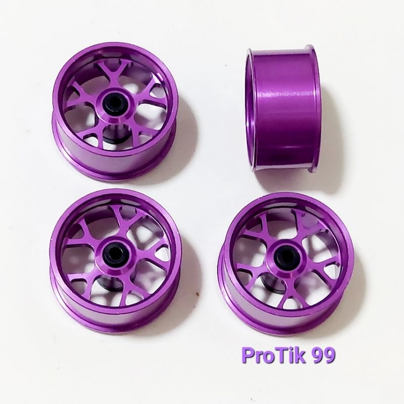 ล้อกลาง Y ล้ออลูมิเนียม ชุด 4 ชิ้น รถ Mini 4wd 1:32