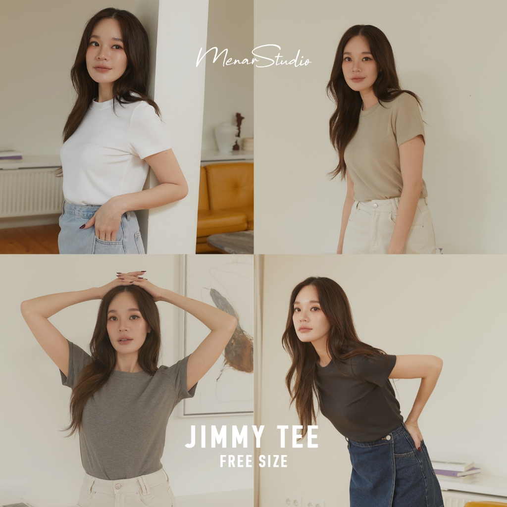 Jimmy Basic Top เสื้อยืดเนื้อผ้าเด้งนุ่มและทิ้งตัวมากๆ เนื้อดีจริงงง รับประกันความใส่สบายมากก