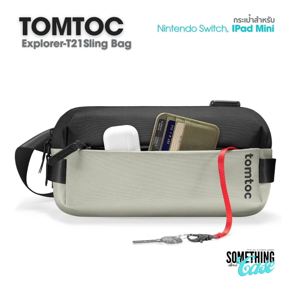 Tomtoc Explorer-T21 Sling Bag S กระเป๋าสำหรับ iPad Mini, Nintendo Swith Oled, Smartphone
