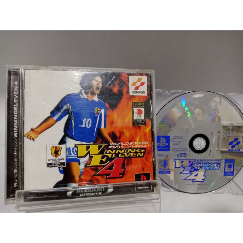 แผ่นเกมส์ Ps1 - Winning eleven 4 (Playstation 1) (ญี่ปุ่น) ‼️แผ่นมีรอยใช้เครื่องขัดแผ่น และคู่มือมีค