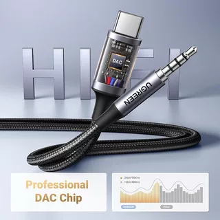 UGREEN รุ่น 35056 USB-C M to AUX 3.5mm M Audio Cable (With chip) 1m