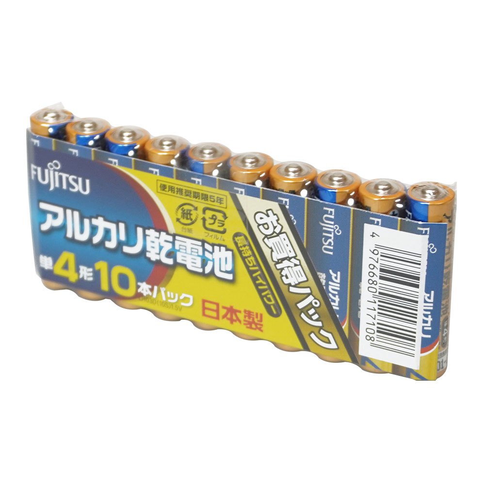 Astro Products ถ่านอัลคาไลน์ AAA Fujitsu 10pcs / LR03D Long Lasting Battery Japan