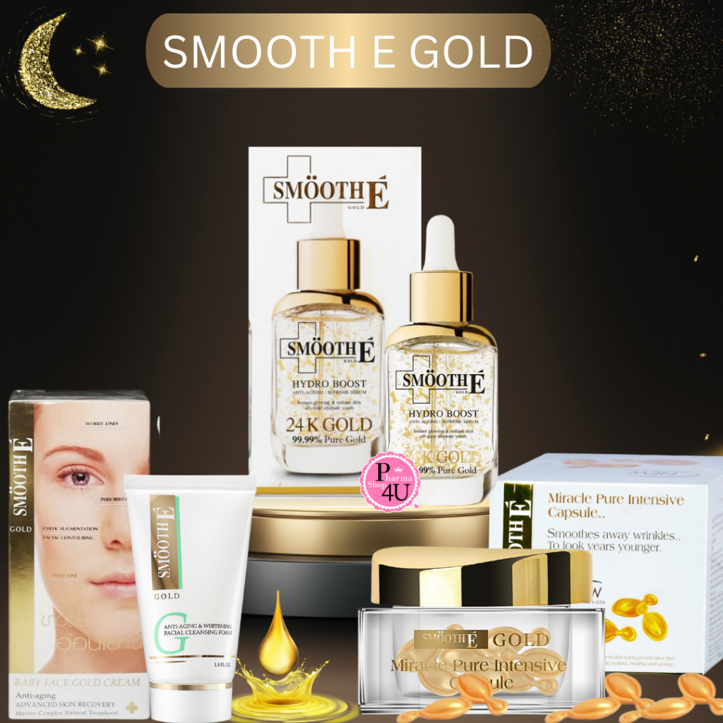 Smooth E Gold Hydro Boost Serum 24K/Smooth E Gold Foam/Gold Cream/Smooth E Miracle Gold Capsule #L1