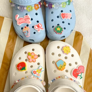 amuse.stuff-jibbizt rubber market ตัวติดรองเท้าแบบยางเซตแวะให้จับจ่าย(หมุดสีดำ)