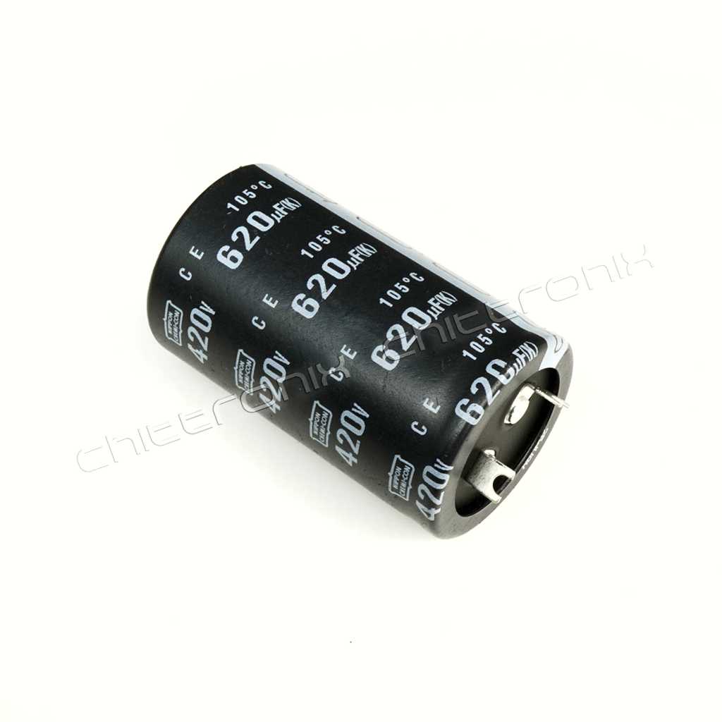 C 620uF 420V 105°C Capacitor คาปาซิเตอร์ ขนาด 35x58 mm. ยี่ห้อ NIPPON CHEMI-CON