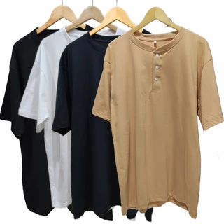 เสื้อยืดแขนสั้น คอกระดุม ไซส์ใหญ่ 2XL-5XL ผ้าคอตตอน เสื้อคอจีน Cotton semi 32 เกรดพรีเมี่ยม นุ่ม เบา สบาย ไม่อึดอัด