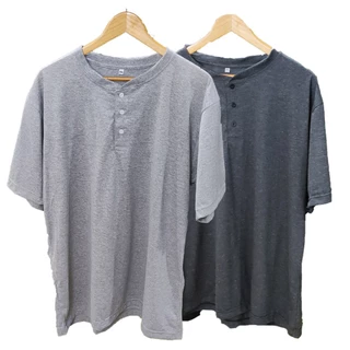 เสื้อยืดแขนสั้น คอกระดุม ไซส์ใหญ่ 2XL-5XL ผ้าคอตตอน เสื้อคอจีน Cotton semi 32 เกรดพรีเมี่ยม นุ่ม เบา สบาย ไม่อึดอัด
