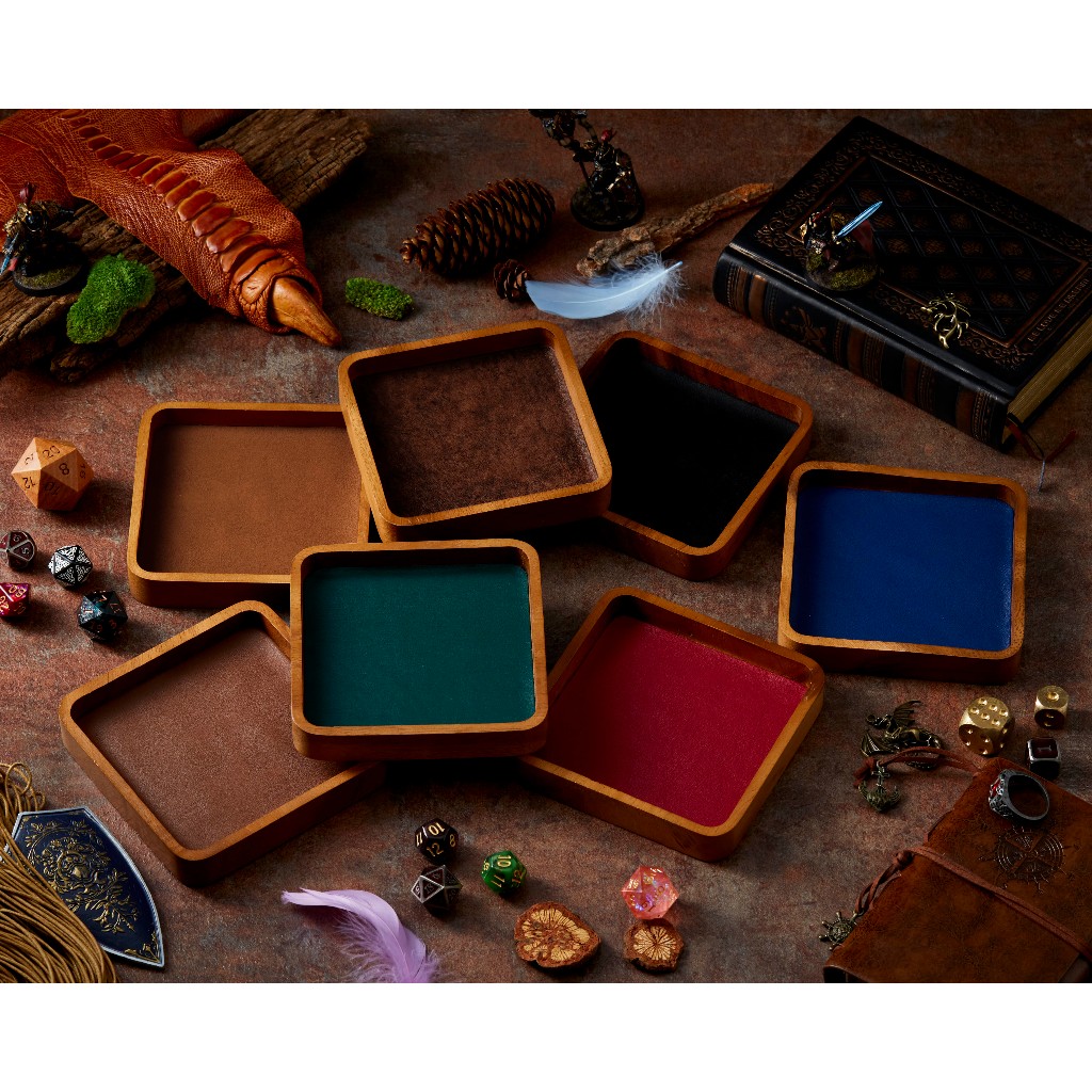 Mini Dice Tray Squre | ถาดไม้ ถาดทอย ลูกเต๋า Dice DnD D&D MTG RPG TRPG เกมกระดาน บอร์ดเกม Game Magic เมจิก
