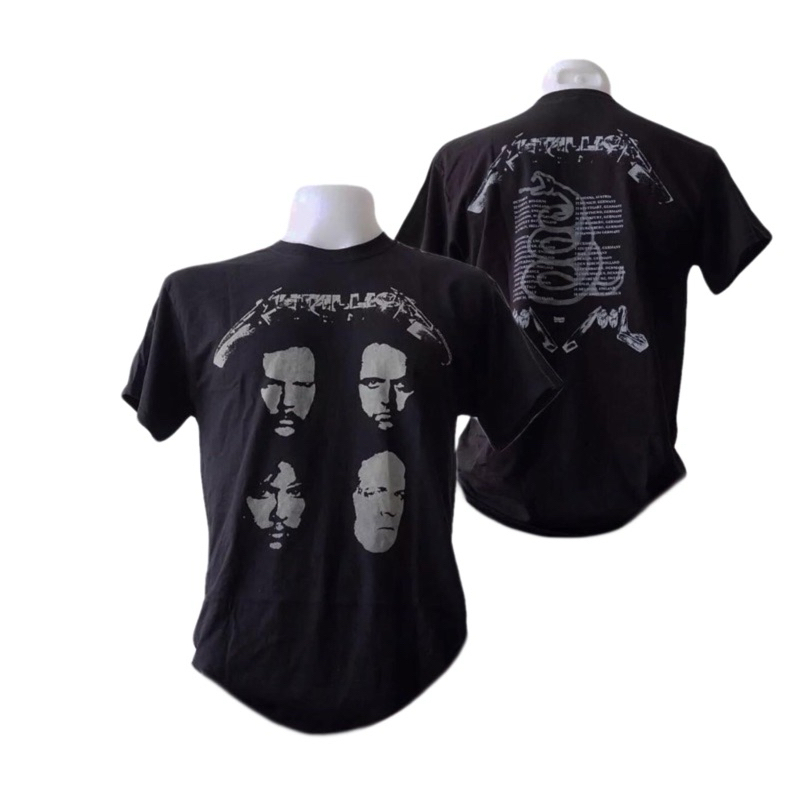 เสื้อวง METALLICA T-SHIRT ลาย 4 FACES (2017) ลิขสิทธิ์ของแท้ UK