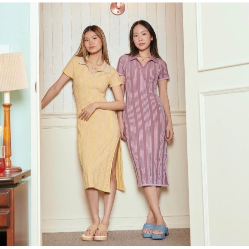 polo knit dress ( brand : mad mama)