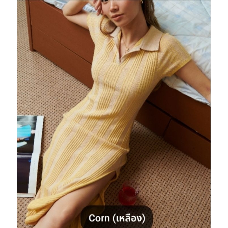 polo knit dress ( brand : mad mama)