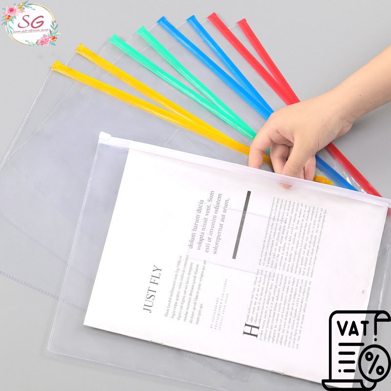 ร้านไทยSiamGift ซองซิปพลาสติก A4 วัสดุ PVC ซิปกันน้ำ ประหยัดคุ้มค่า ถูกและดี พร้อมจัดส่ง
