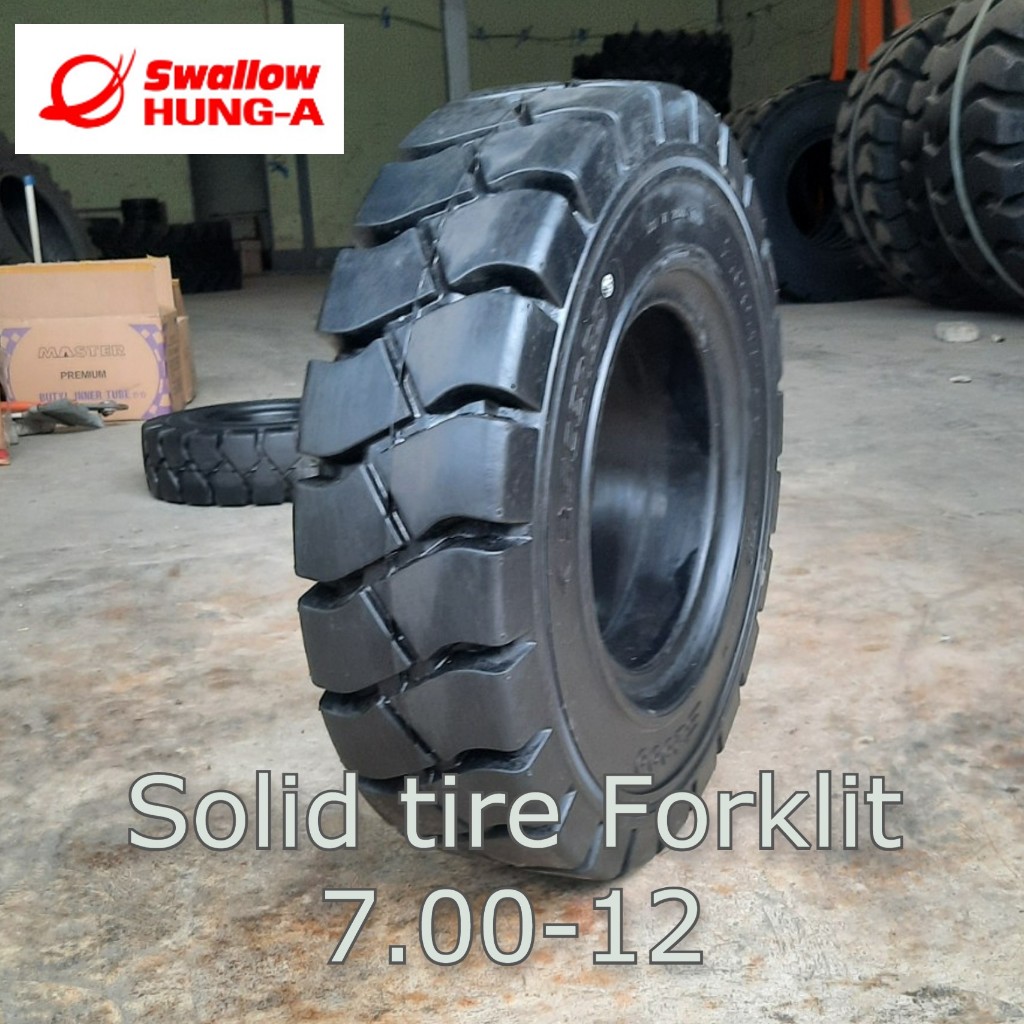 Ascendo ยางตันรถโฟล์คลิฟท์ขอบ 12 นิ้ว 7.00-12 700-12คุณภาพสูงจากเกาหลี(ราคานี้เป็นราคาต่อเส้นไม่รวมค