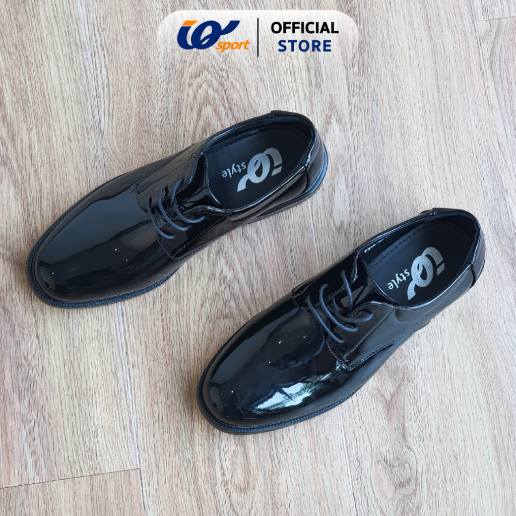 IQ STYLE รองเท้าคัทชูผู้ชายผูกเชือก ทรงหัวมน (หนังแก้ว) รหัสAE310