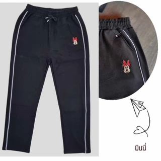 วอร์มขายาว สีดำ แถบข้าง 1 เส้น (เอวฟรีไซส์30-36ใส่ได้สาวอวบ)