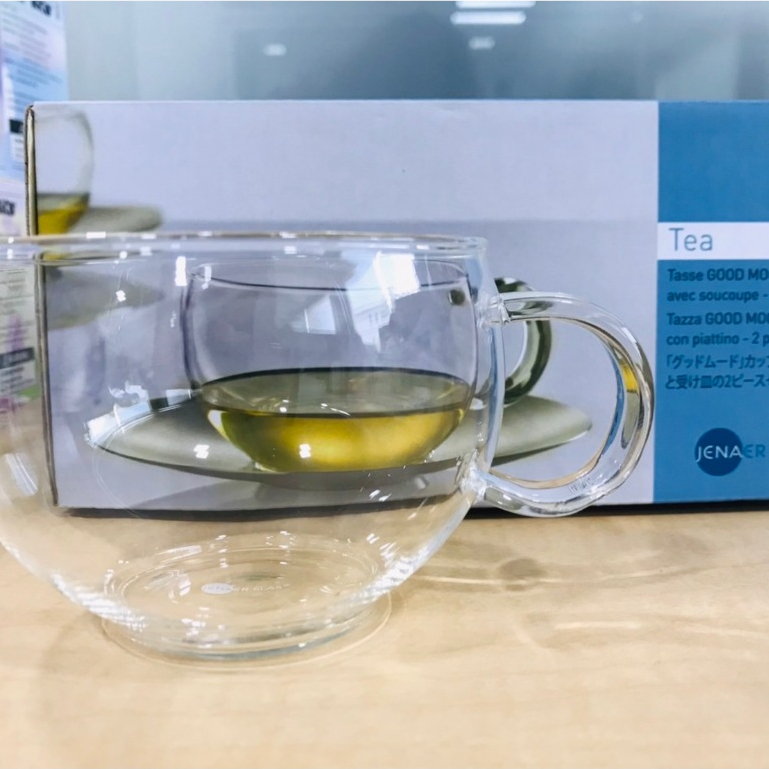 Jenaer Glas Tea Tasse Good Mood 0,2lmit 6.8 oz -2 piezas