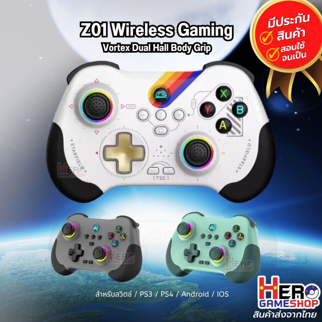 [ Z-01 ] จอยไร้สาย Z01/Z01-S 🇹🇭พร้อมส่งในไทย🇹🇭 Wireless gaming Controller /สำหรับ NS / PC/ Notebook 