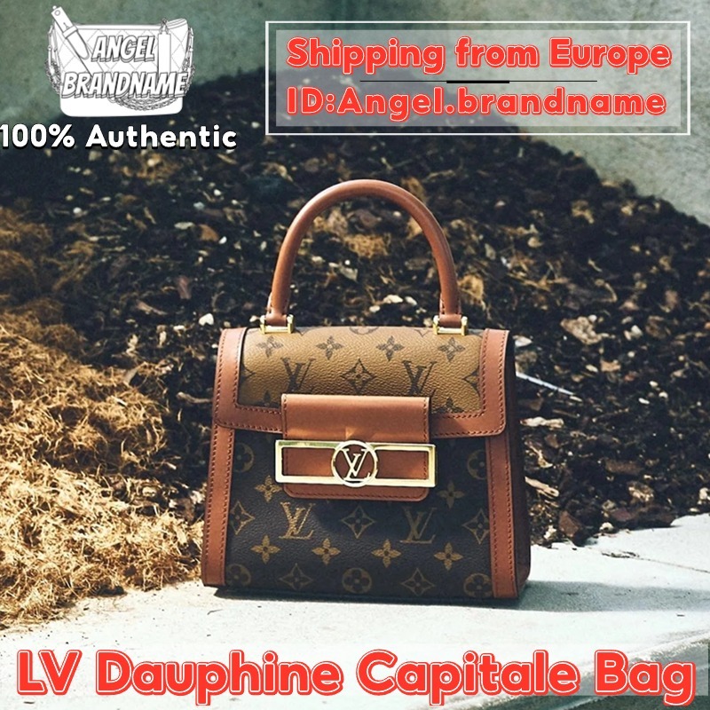 👜หลุยส์วิตตอง Louis Vuitton Dauphine Capitale Bag สุภาพสตรี กระเป๋าสะพายเดี่ยว