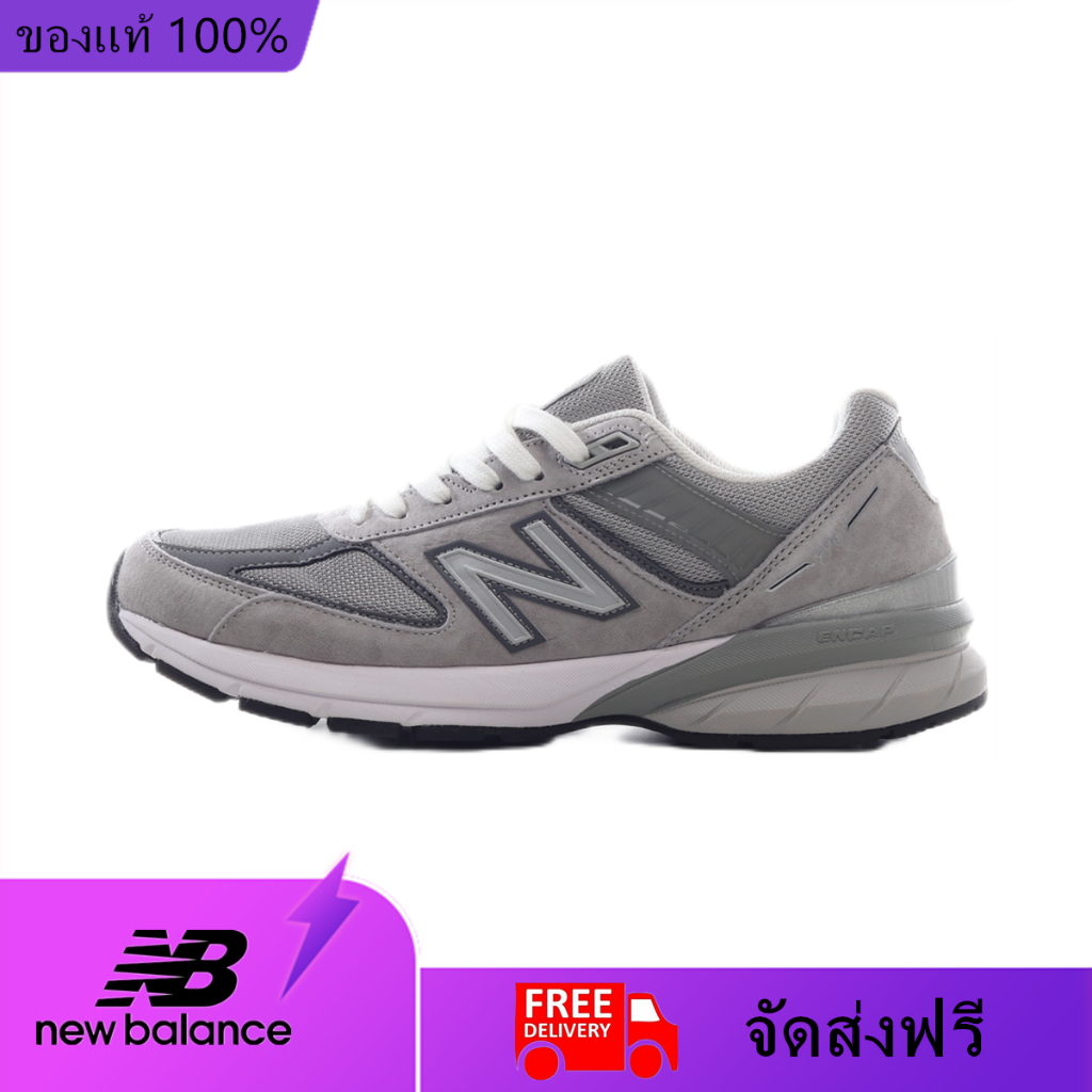 New Balance 990v5 Grey M990GL5 รองเท้าผ้าใบสำหรับผู้ชายและผู้หญิง