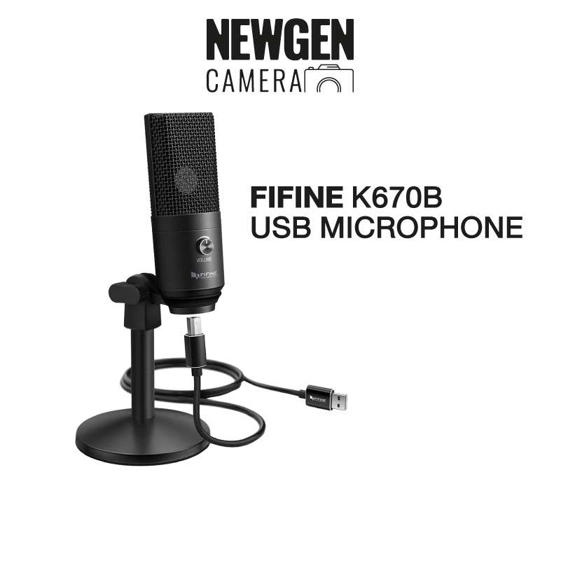 FIFINE K670B USB MICROPHONE ไมค์USB Condenser เหมาะสำหรับการทำ Livestream ,Video Call หรือ Podcast **ประกันศูนย์ 1ปี**