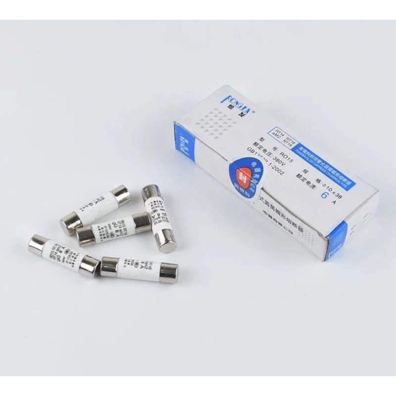 ฟิวส์ 10×38   ฟิวส์เซรามิค10X38มม.ฟิวส์380V 500V   2A 4A 6A 8A 10A 16A  20A 25A  32A ราคาต่อตัว