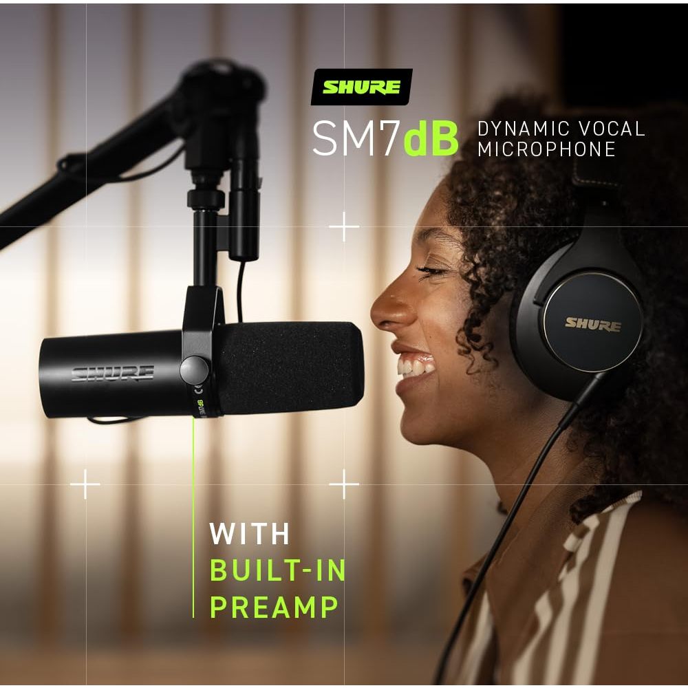 SHURE SM7dB ไมค์บันทึกเสียงร้อง/พูด มีปรีแอมป์ในตัว