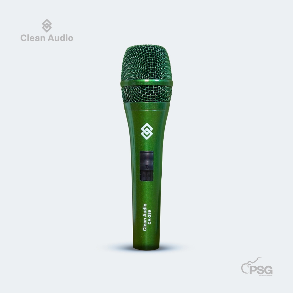 CLEAN AUDIO:CA-289 GREEN ไมโครโฟนไดนามิค Dynamic Microphone