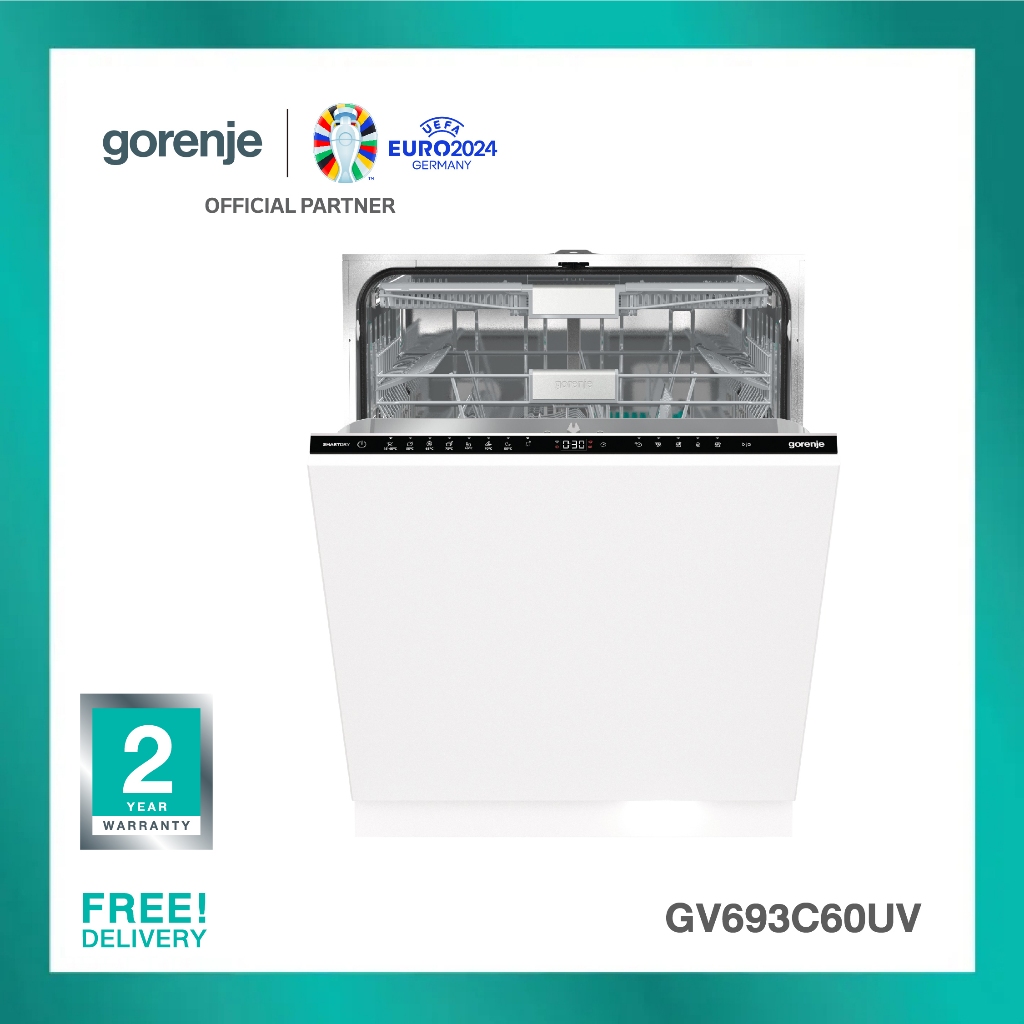 เครื่องล้างจานอัตโนมัติ Built-in ควบคุมแบบสัมผัส โปรแกรมล้างอัตโนมัติ 16 ชุด (Model: GV693C60UV) - G
