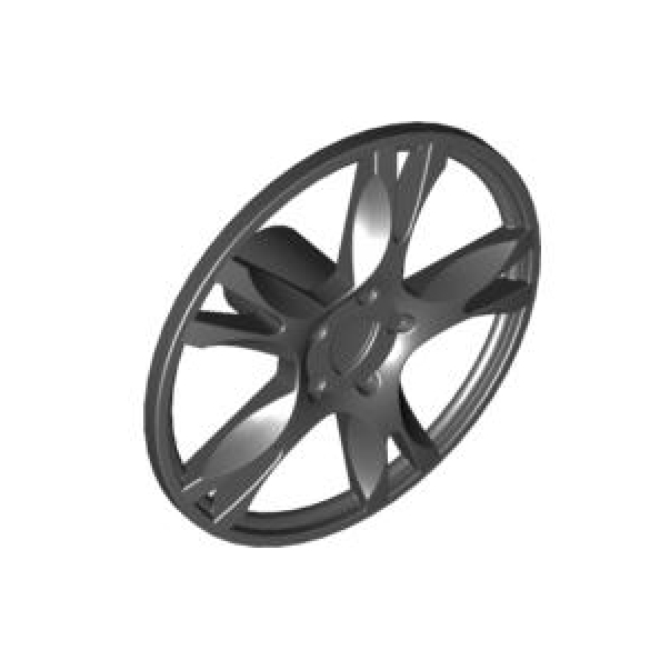 Lego part (ชิ้นส่วนเลโก้) No.85969 Wheel Cover 5 Spoke Thick - for Wheel 56145