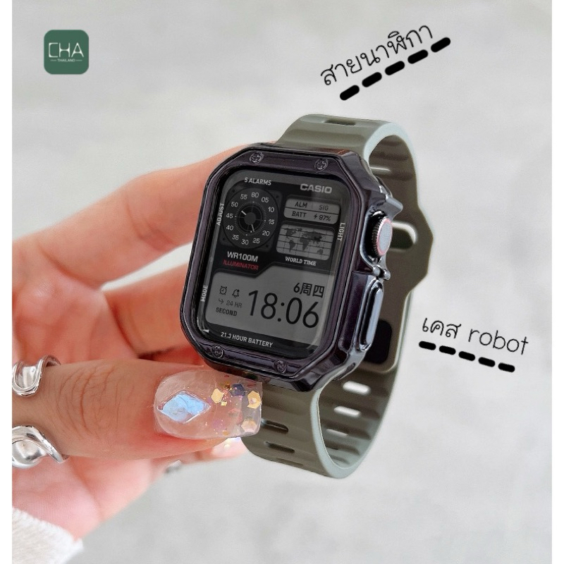 สายนาฬิกา smart watch ไนลอนสําหรับ Watch11 10 9 8 ultra 7  6 5 4 3 2 1 41/44/45/40/46mm สายสําหรับแอปเปิ้ลวอช ท่าไร่