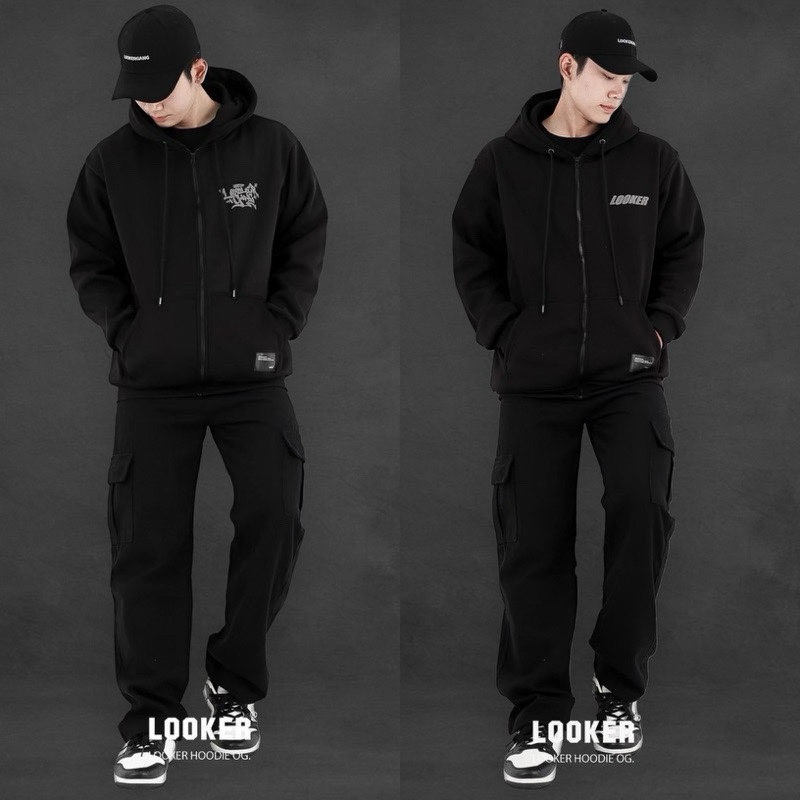 Looker Zip hoodie - เสื้อฮู้ดลุคเกอร์ซิป แท้100%