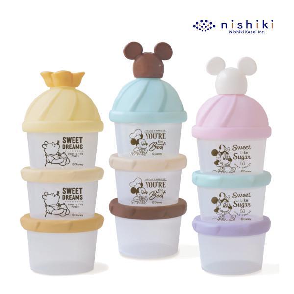 [พร้อมส่งในไทย] Disney Baby Japan กระปุกแบ่งนม 3 ชั้น กระปุกนมผง กระปุกนม