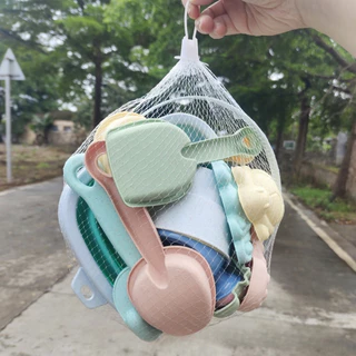 (สินค้าพร้อมส่งจากไทย) เซทของเล่นชายหาดถังเหลี่ยม beach toy 11 PCS (G0151)