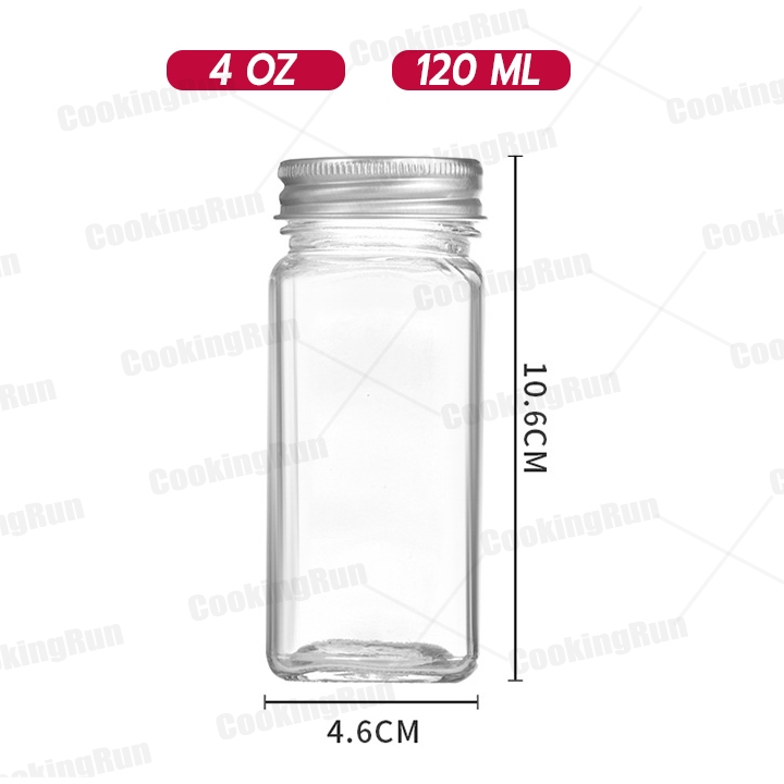 ไลฟ์24ชม.ลด100.-  ขวดพริกไทย ฝาอลูมิเนียม ขวดใส่เครื่องปรุง เครื่องเทศ ขนาด 120ml/4oz ปรับได้ 2 แบบ รูเล็ก ราคา ถูกที่สุด ดีลบีเคเค แกลเลอรีภาพที่ 4