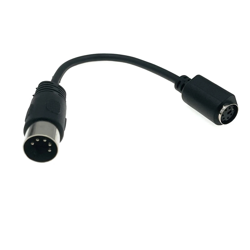 สาย AT to PS/2 DIN5 Male to Mini-DIN6 Female AT to PS/2 Keyboard Adapter Cable 0.15M ส่งจากไทย