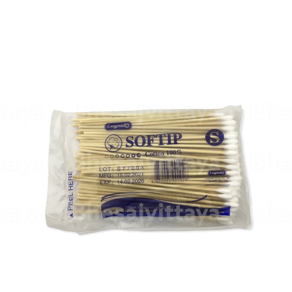 Longmed Softip Size "S" ซอฟท์ติพ สำลีก้าน ขนาด S (100 รูปที่ 2
