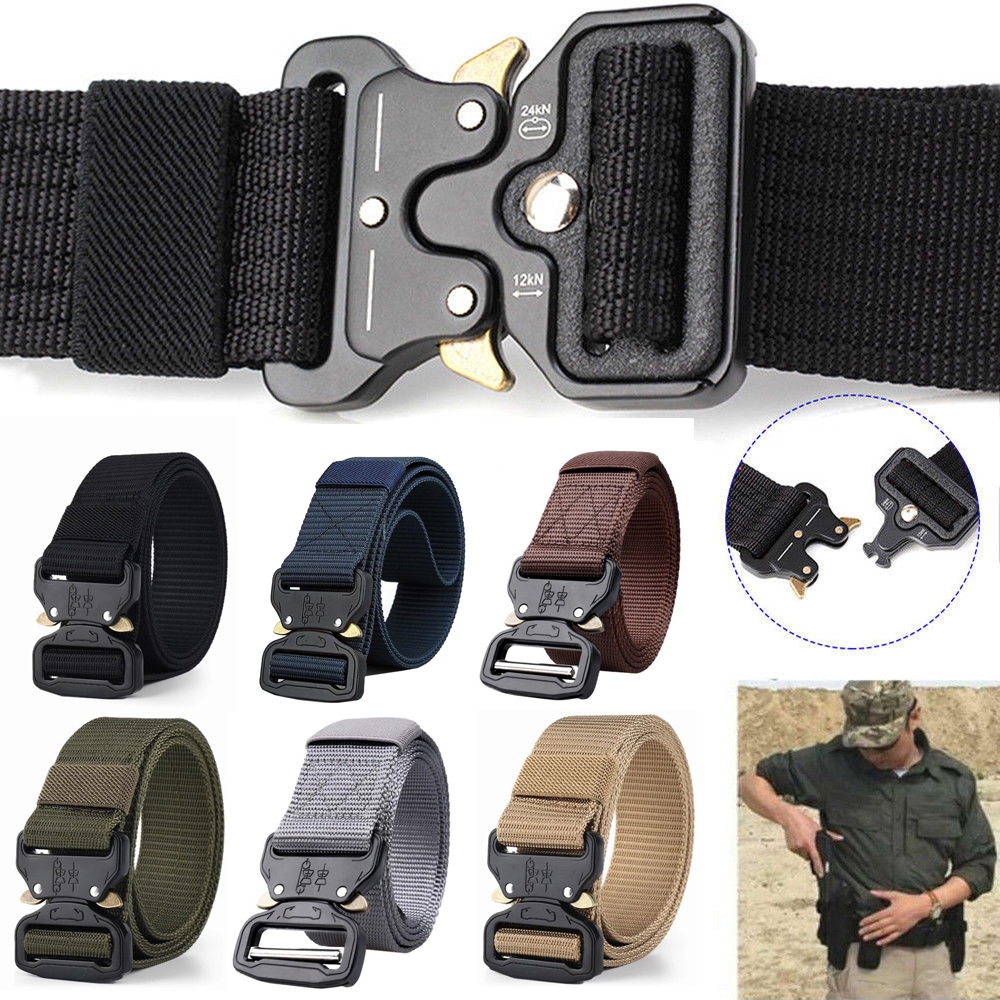 เข็มขัดผู้ชาย เข็มขัด ผู้ชาย Men Belts Military Outdoor Tactical Male Strap Jeans Waistband New Belt