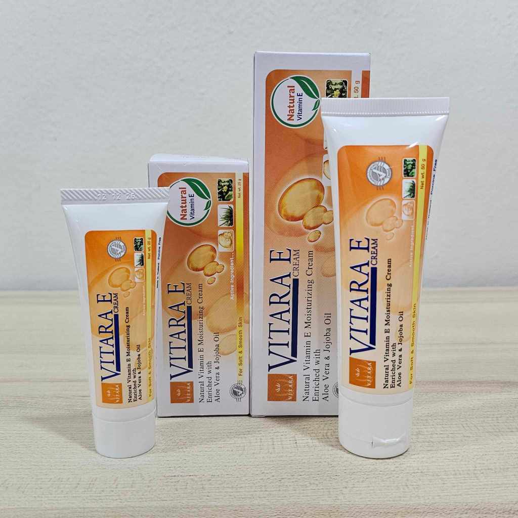 Vitara Vitamin E Cream ไวทาร่า วิตามิน อี ครีม 25,50 กรัม vitara