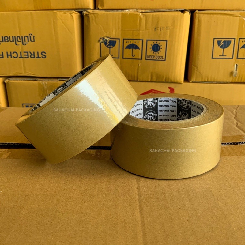 { แบบแพค } คราฟท์เทป ขนาด กว้าง 24mm, 36mm, 48mm, 60mm, 72mm ยาว 40 หลา