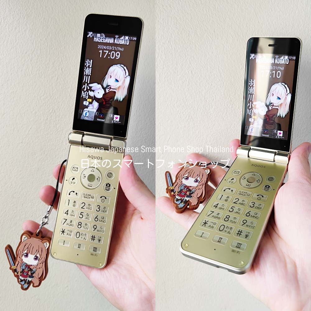 SHARP AQUOS K-TAI 2 (601SH) สีทอง มือถือฝาพับญี่ปุ่น โทรในไทยได้ หายาก - SoftBank #2683