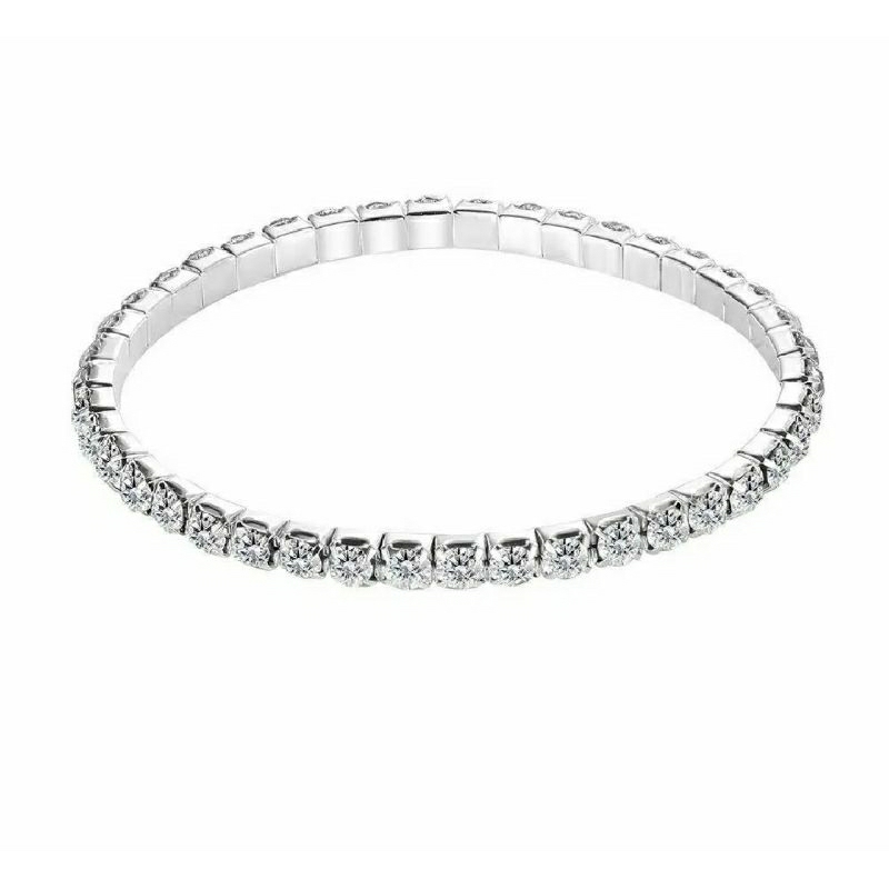 พร้อมส่ง สร้อยข้อมือเงินประดับคริสตัล กำไลเพชร สร้อยข้อมือเพชรคริสตัล สำหรับออกงาน ไปงานแต่ง เพื่อนเจ้าสาว ใส่กับชุดเดรส