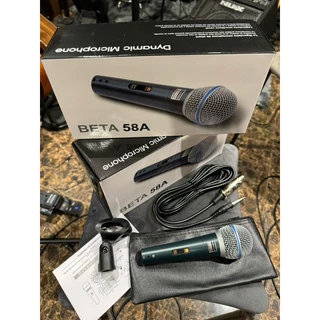ไมโครโฟน BATA 58A มาตรฐาน วัสดุเหล็กผสมดีบุก อย่างดี น้ำหนักดีมากๆ ใช้ร้องเพลง เสียงคมชัดมากๆ