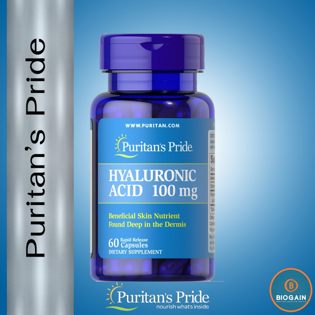 Puritan's Pride Hyaluronic Acid 100 mg / 60 Capsules