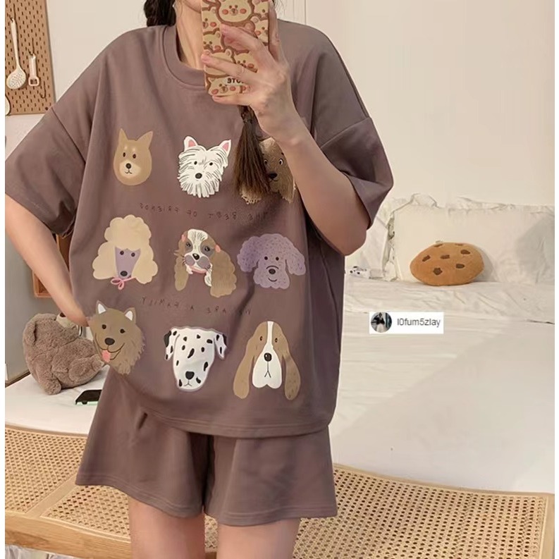 🐶(ราคาถูกที่สุด) ชุดนอน， พร้อมแผ่นรองหน้าอก， ผ้าฝ้ายคุณภาพดี，สไตล์ลําลอง， ได้รับความนิยมอย่างมาก，M-2XL - รูปที่ 4