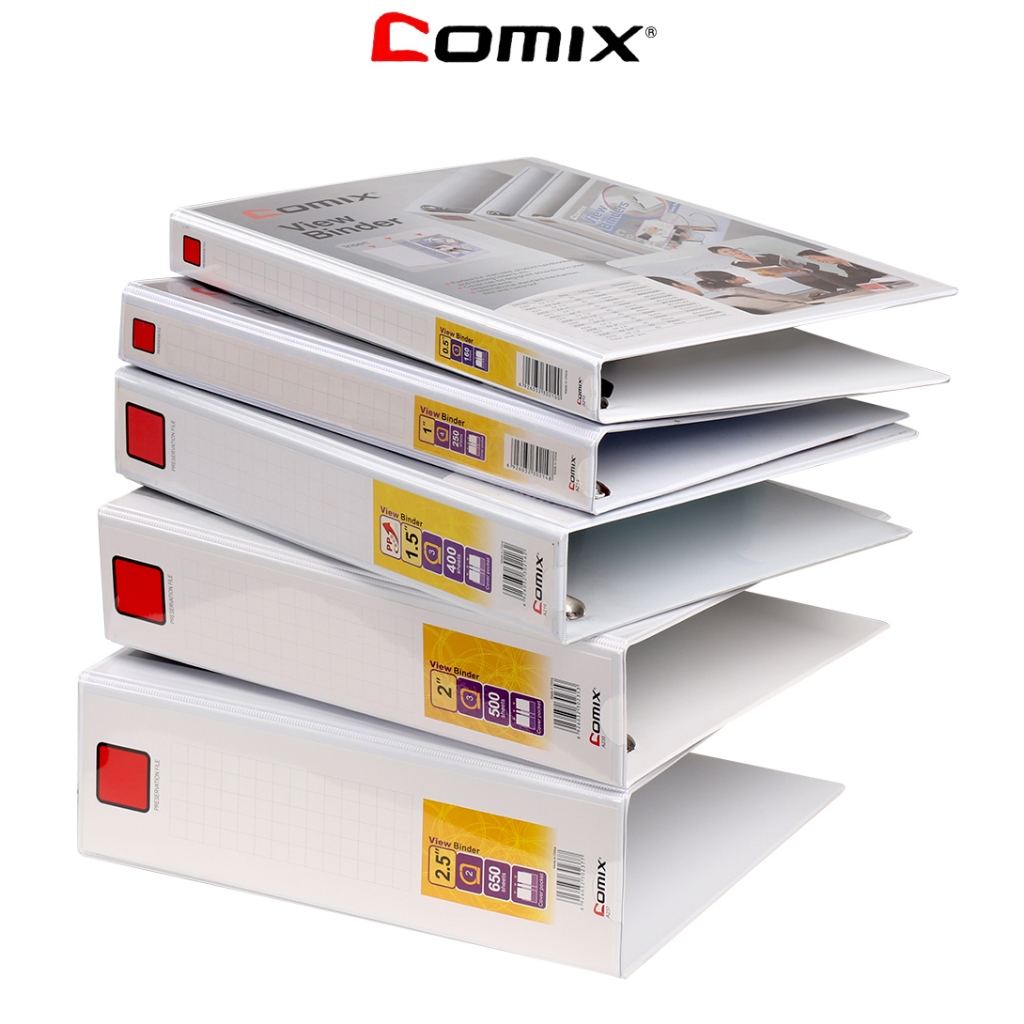 Comix A210 แฟ้มโชว์เอกสาร A4 1/1.5/2 นิ้ว แฟ้ม PVC แฟ้ม แฟ้มห่วง แฟ้มเอกสาร 2/3/4 ห่วง แฟ้มใส่เอกสาร